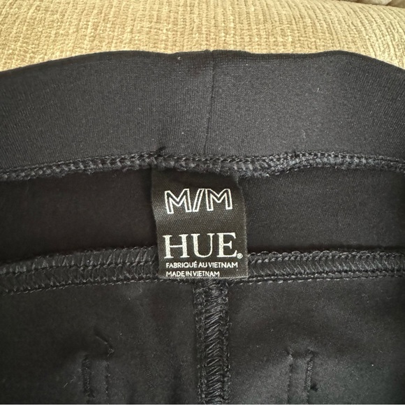 HUE Ponte Black Leggings Back Pocket Jean Style Size Medium - Picture 6 of 10